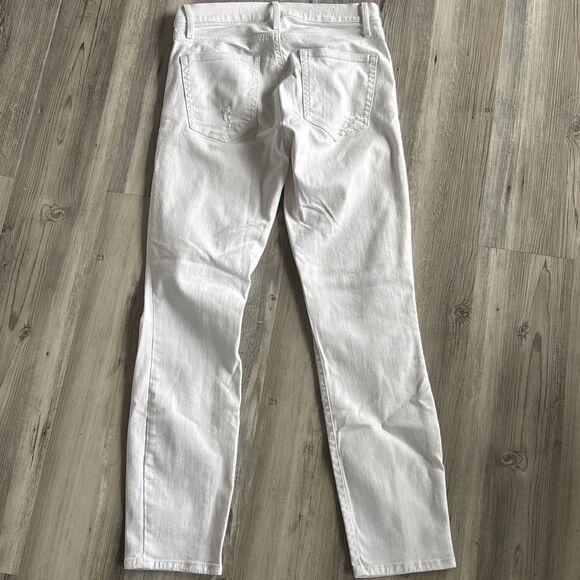 Gap Size 28r Slim Straight Leg Jean White Ripped - Picture 5 of 8